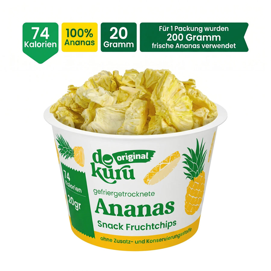 Dokuru Original Ananas Gefriergetrocknete Fruchtchips - dokurude