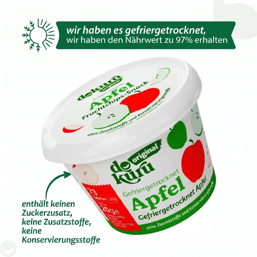 Dokuru Original Apfel Gefriergetrocknete Fruchtchips - dokurude