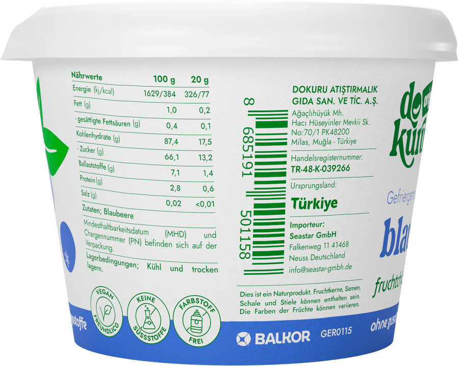 Dokuru Original Blaubeere Gefriergetrocknete Fruchtchips - dokurude