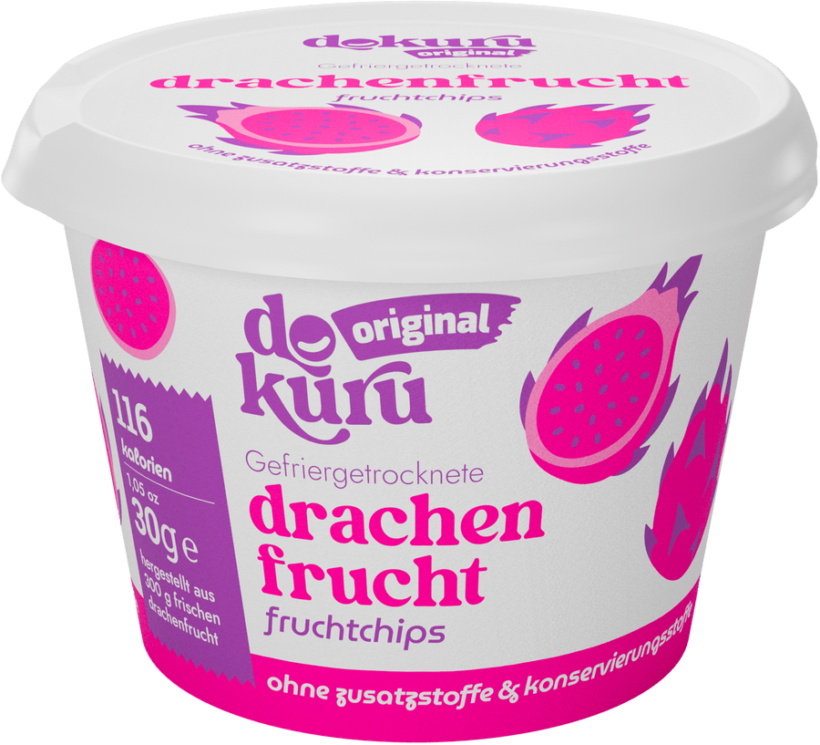 Dokuru Original Drachenfrucht Gefriergetrocknete Fruchtchips - Dokuru Germany
