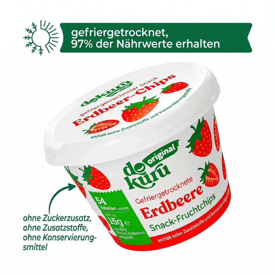 Dokuru Original Erdbeere Gefriergetrocknete Fruchtchips - dokurude