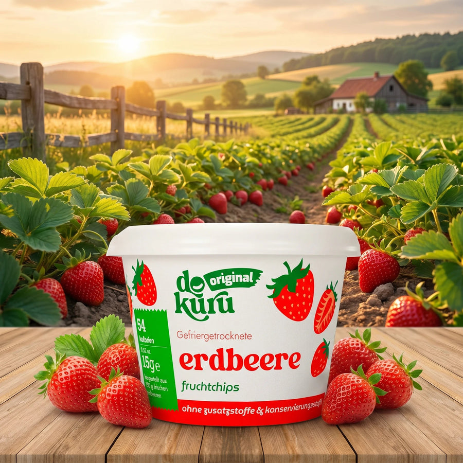 Dokuru Original Erdbeere Gefriergetrocknete Fruchtchips - Dokuru Germany