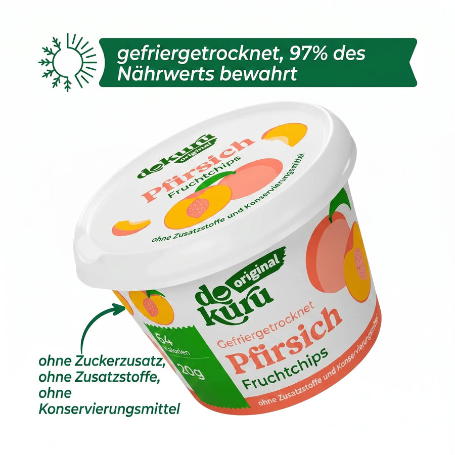 Dokuru Original Pfirsich Gefriergetrocknete Fruchtchips - dokurude