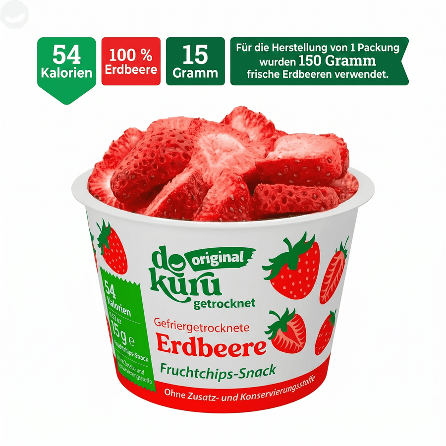 Erdbeere Love, gefriergetrocknete Erdbeere von Dokuru