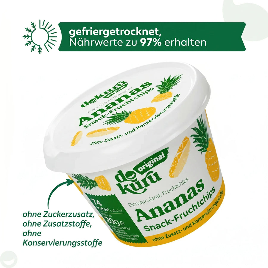 Dokuru Original Ananas Gefriergetrocknete Fruchtchips - dokurude