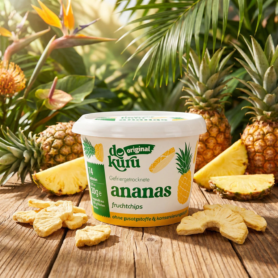 Dokuru Original Ananas Gefriergetrocknete Fruchtchips - dokurude