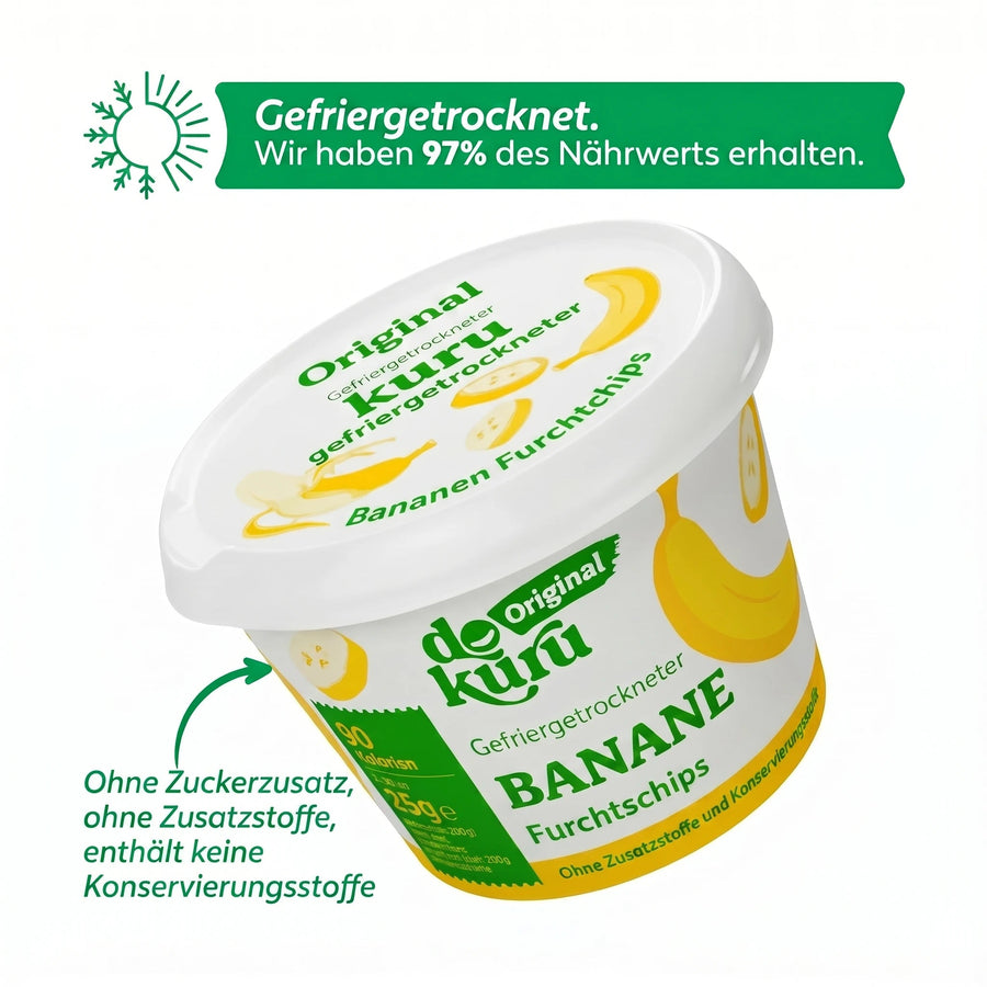 Dokuru Original Banane Gefriergetrocknete Fruchtchips - dokurude