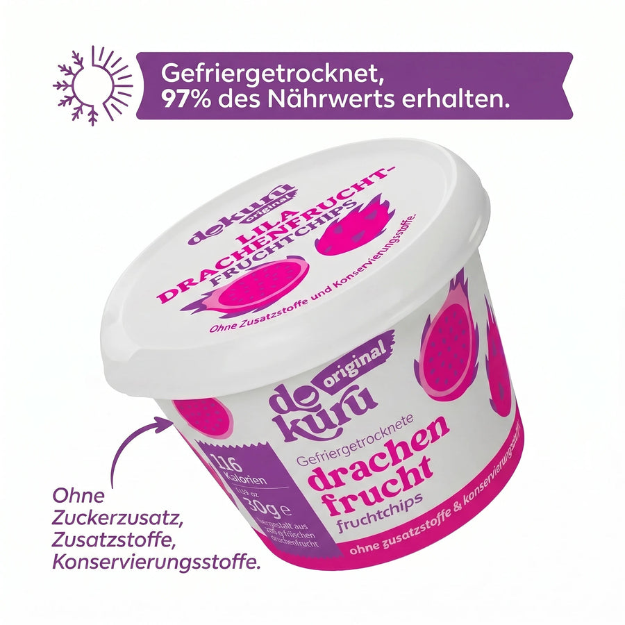 Dokuru Original Drachenfrucht Gefriergetrocknete Fruchtchips - dokurude