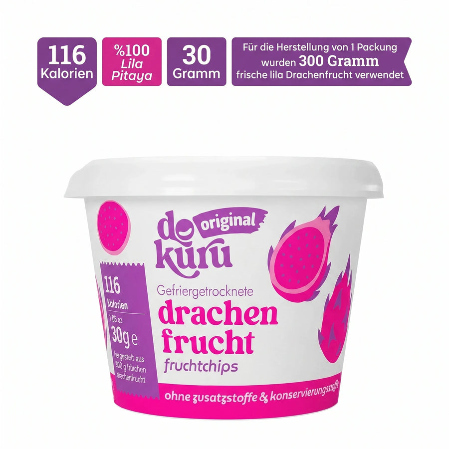 Dokuru Original Drachenfrucht Gefriergetrocknete Fruchtchips - dokurude